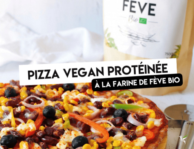 Pizza Vegan à la Farine de Fève Bio