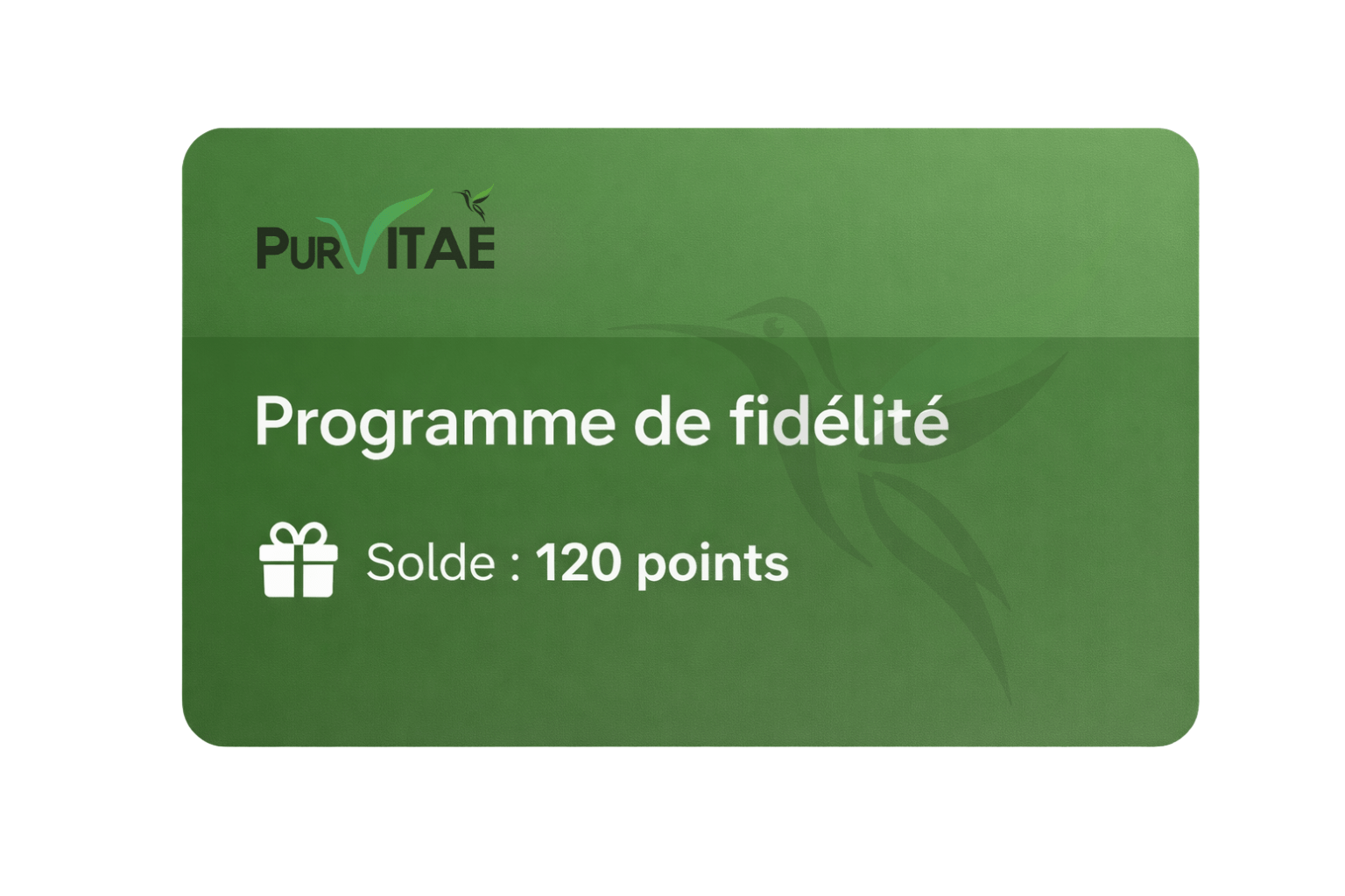 Programme fidélité Pur Vitaé