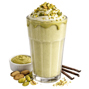 Smoothie protéiné pistache vanille avec Whey Pois Pistache