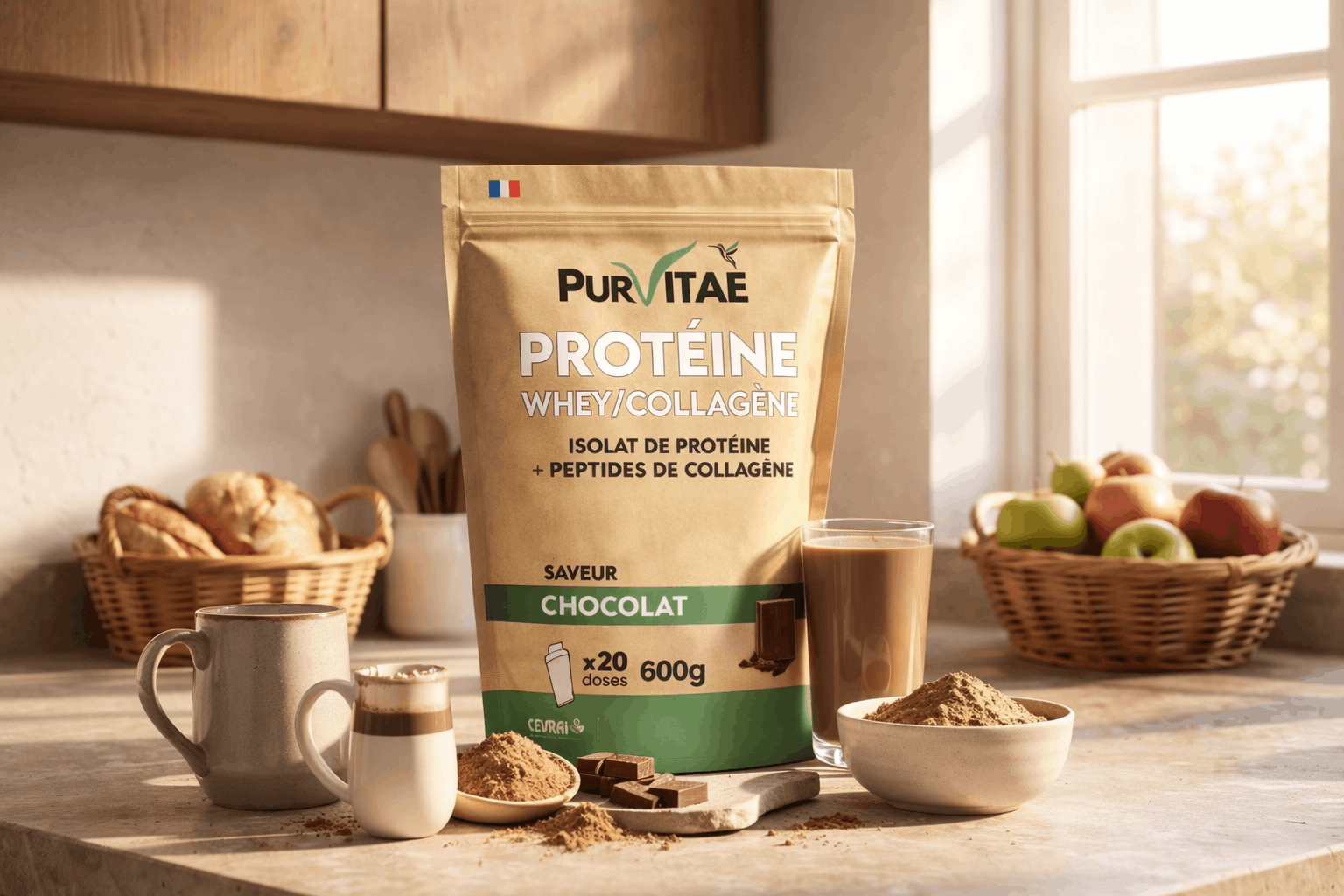 Routine quotidienne Whey Collagène Pur Vitaé