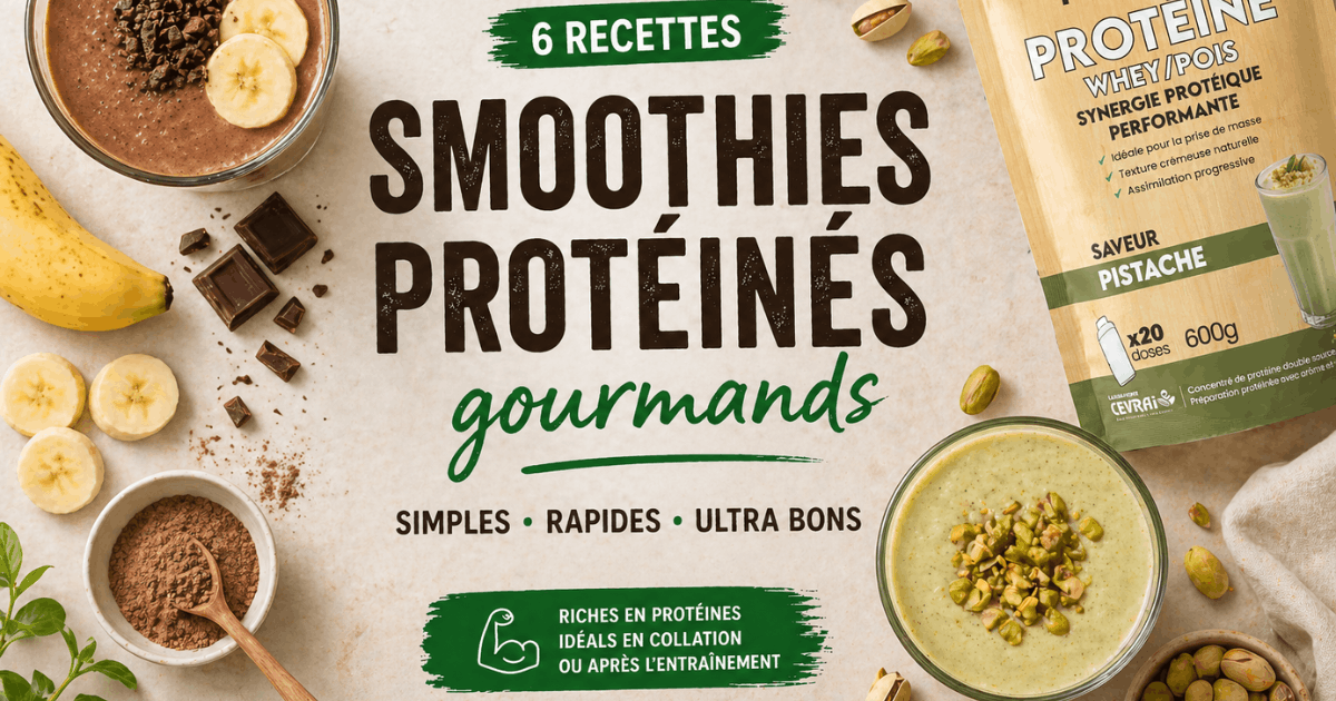 6 recettes de smoothies protéinés gourmands