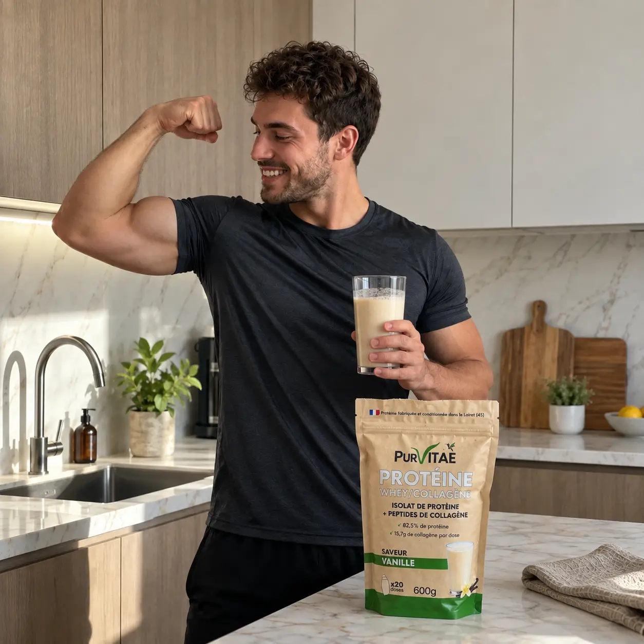 Composition Protéine Whey et Collagène Pur Vitaé